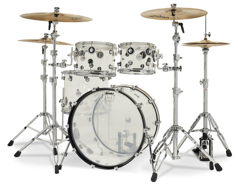 DW Design 4-Piece Clear Acrylic Drum Set - 18x22,8x10,9x12,14x16 - DDAC2214CL