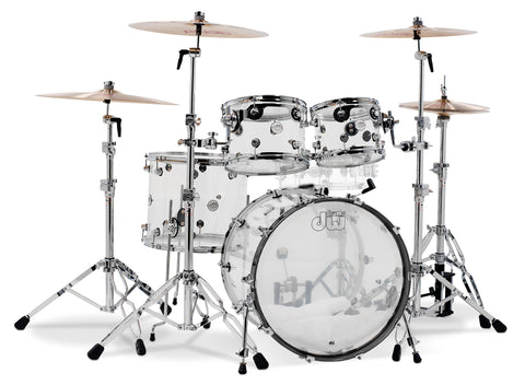 DW Design 4-Piece Clear Acrylic Drum Set - 18x22,8x10,9x12,14x16 - DDAC2214CL