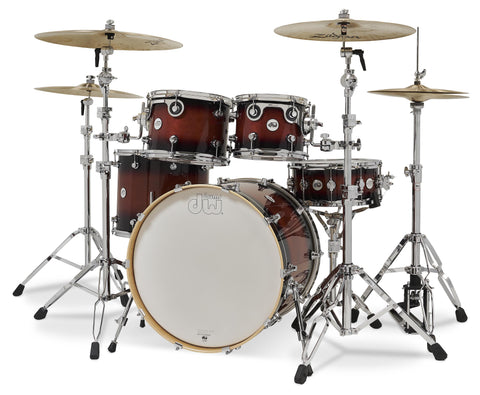 DW Design 4-Piece Tobacco Burst Lacquer Drum Set - 22,10,12,16 - DDLG2214TB