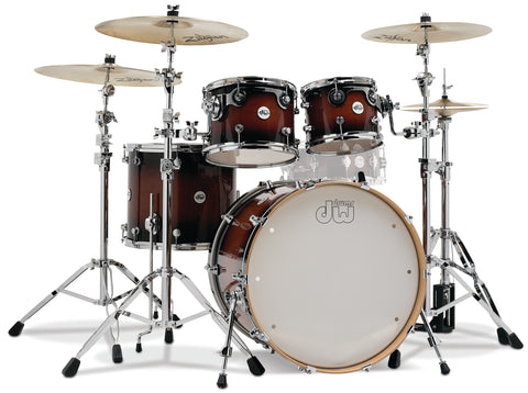 DW Design 4-Piece Tobacco Burst Lacquer Drum Set - 22,10,12,16 - DDLG2214TB