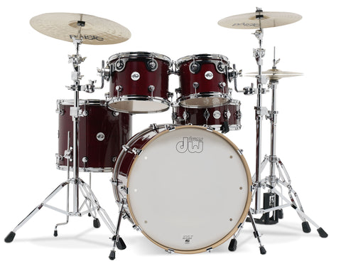 DW Design 5-Piece Cherry Stain Lacquer Drum Set - 22,10,12,16,14sn - DDLG2215CS