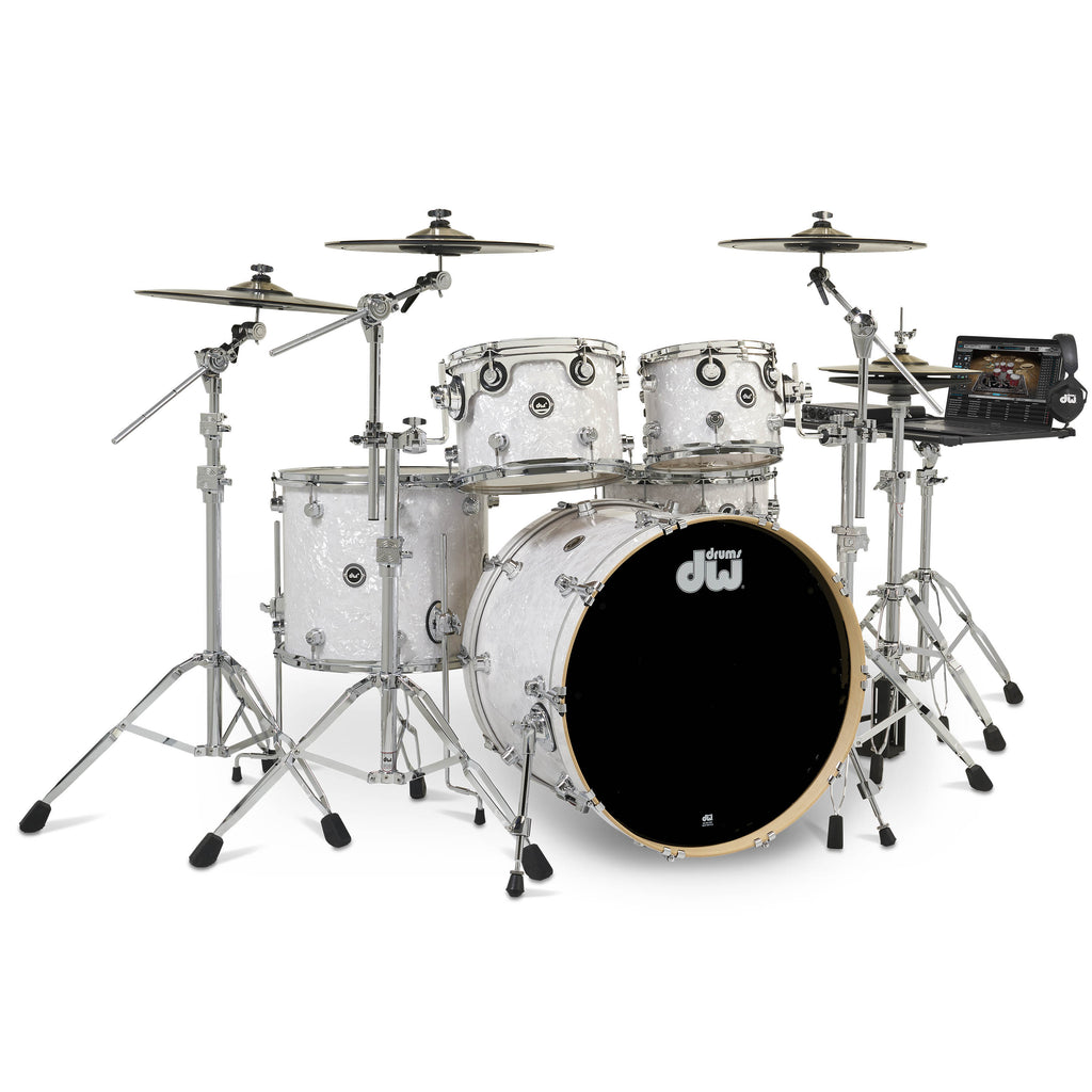 DWe 5-Piece White Marine Pearl Drum SetDWe 5-Piece White Marine Pearl Drum Set  