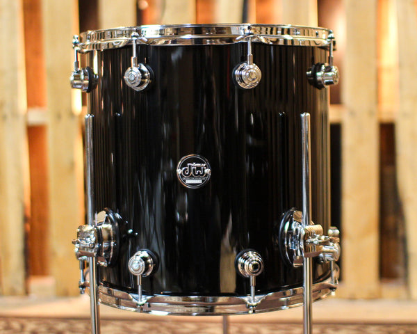 DW Performance Piano Black Lacquer Floor Tom - 14x14