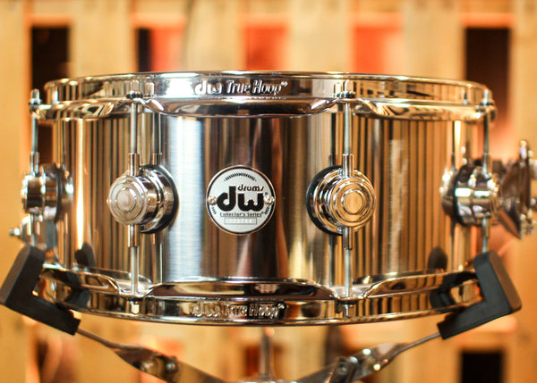 DW 5.5x13 Collector's 1mm Stainless Steel Snare Drum - DRVL5513SPC