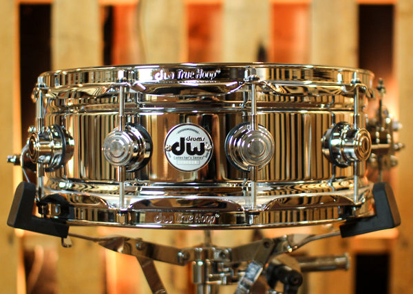 DW 5x14 Collector's Chrome over Brass True Sonic Snare Drum - DRVC0514SAC