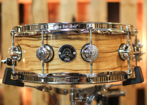 DW 5x14 Collector's Santa Monica Olive Ash Burl Snare Drum - SO#1356914