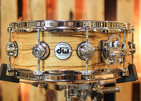 DW 5x14 Collector's Santa Monica Olive Ash Burl Snare Drum - SO#1356914