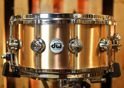 DW 6.5x14 Collector's 3mm Brushed Bell Bronze Snare Drum w/ Die Cast Hoops - DRVZ6514SVC