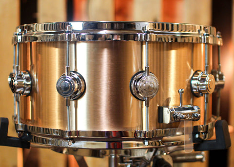 DW 6.5x14 Collector's 3mm Brushed Bell Bronze Snare Drum w/ Die Cast Hoops - DRVZ6514SVC