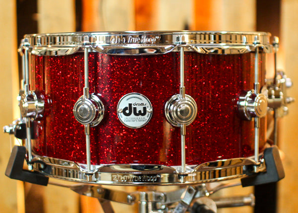 DW 6.5x14 Collector's Maple 333 Ruby Glass Snare Drum - SO#1329248