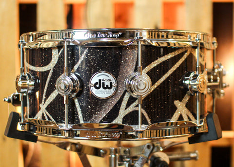 DW 6.5x14 Collector's Maple VLT Smoke Glass Contrail Snare Drum - SO#1386314