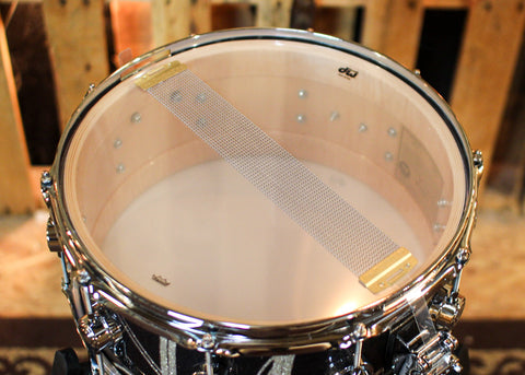 DW 6.5x14 Collector's Maple VLT Smoke Glass Contrail Snare Drum - SO#1386314