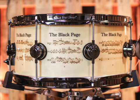 DW 6.5x14 Icon Series Terry Bozzio "The Black Page" Snare Drum - #130 of 250
