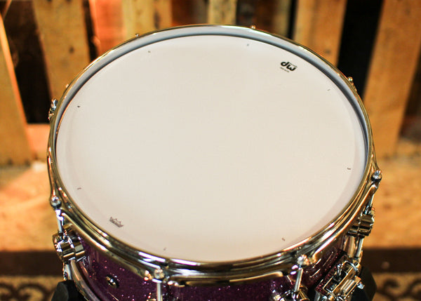 DW 6x13 Collector's Pure Purpleheart HVLT Purple Glass Snare Drum - SO#1388990