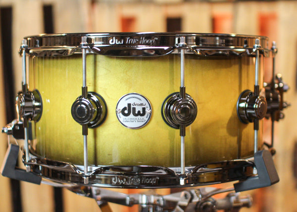 DW Collector's Birch HVLT Yellow to Black Burst Drum Set - 22,10,12,14,16,6.5x14 - SO#1365597