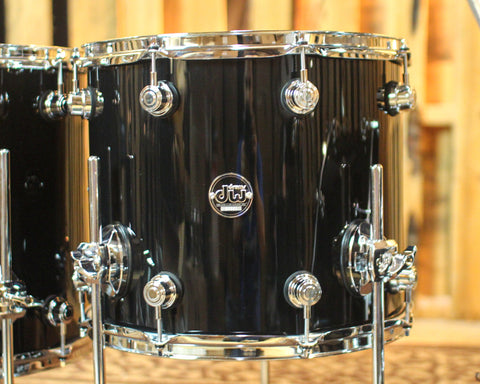 DW Performance Gloss Black 5pc Drum Set - 18x22, 8x10, 9x12, 12x14, 14x16