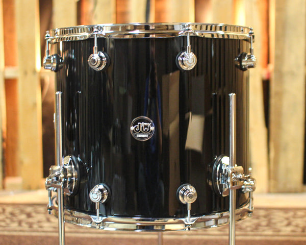 DW Performance Gloss Black Floor Tom - 14x16