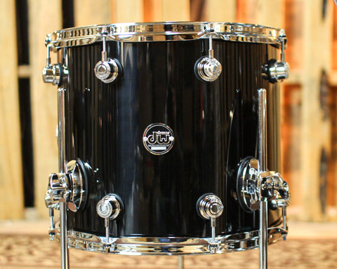 DW Performance Piano Black Lacquer Fusion Drum Set - 16x20, 8x10, 9x12, 12x14