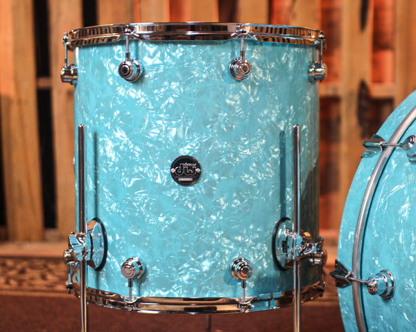 DW Performance Seafoam Marine Rock Drum Set - 14x24, 9x13, 16x16