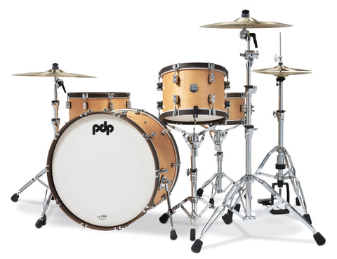 PDP Concept Classic Natural Stain w/ Walnut Hoops Drum Set - 24,13,16 - PDCC2413NW