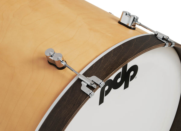 PDP Concept Classic Natural Stain w/ Walnut Hoops Drum Set - 24,13,16 - PDCC2413NW