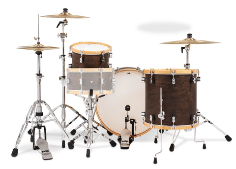 PDP Concept Classic Walnut Stain w/ Natural Hoops Drum Set - 24,13,16 - PDCC2413WN