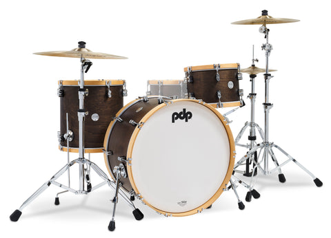 PDP Concept Classic Walnut Stain w/ Natural Hoops Drum Set - 24,13,16 - PDCC2413WN