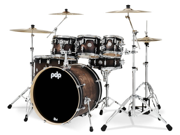 PDP Concept Maple Satin Charcoal Burst 7-Piece Drum Set PDCM2217SCB