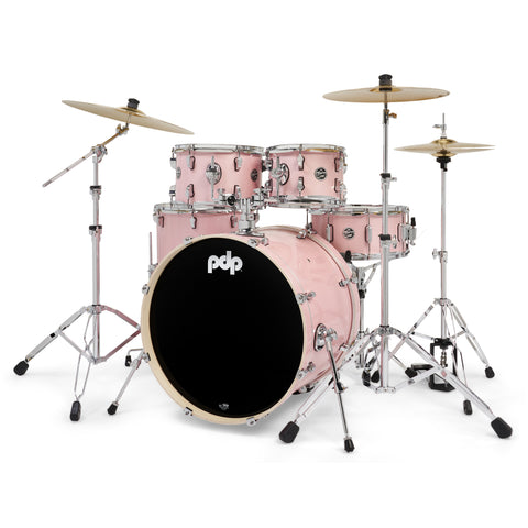 PDP Mainstage 5-piece Pale Rose Sparkle Complete Drum Set - PDMA2215KTPR