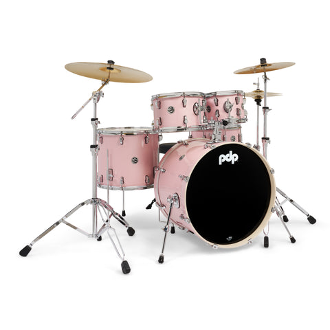 PDP Mainstage 5-piece Pale Rose Sparkle Complete Drum Set - PDMA2215KTPR