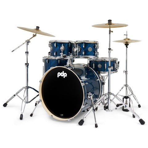 PDP Mainstage 5-piece Twisted Blue Steel Complete Drum Set - PDMA2215KTTB