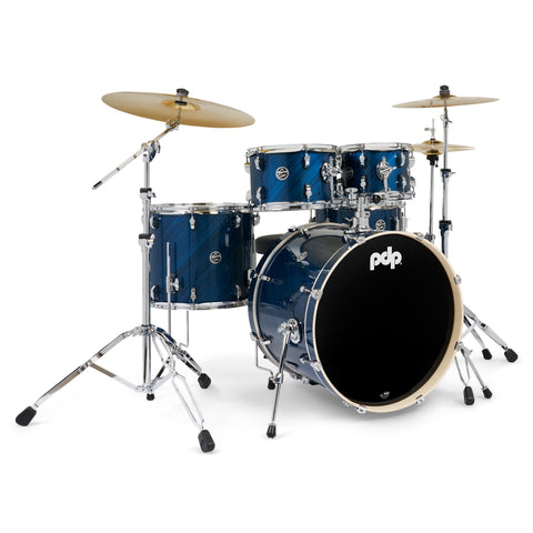 PDP Mainstage 5-piece Twisted Blue Steel Complete Drum Set - PDMA2215KTTB