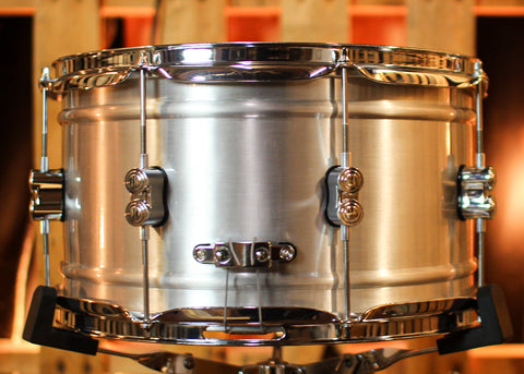 PDP 8x14 Concept Dual-beaded Brushed Aluminum Snare Drum - PDSN0814NBAC