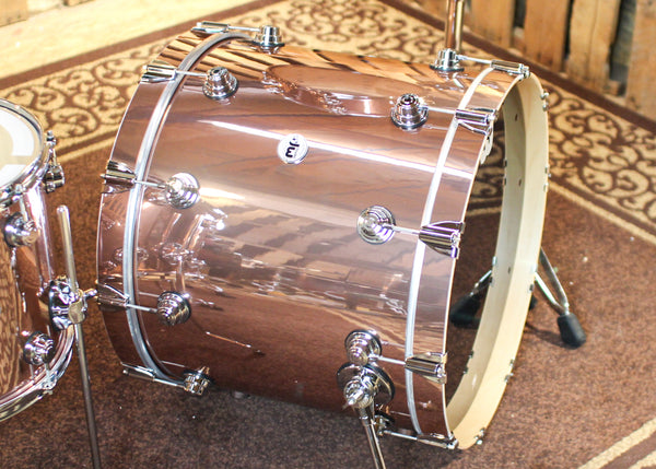 DW Collector's Maple 333 Rose Copper Drum Set - 22,10,12,14,16 - SO#13