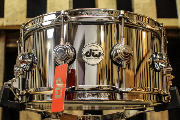 DW Collector's Steel Smooth Chrome 6.5x14 Snare Drum - DRVS6514SPC