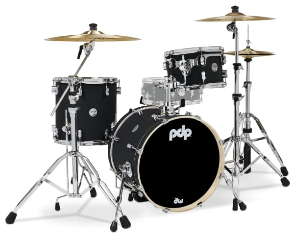 PDP Concept Maple Satin Black Finish Ply Bop Drum Set PDCM18BPBK